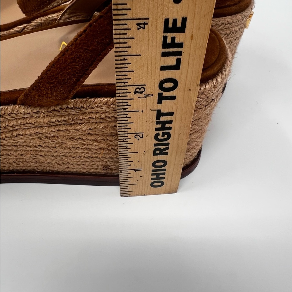 Ralph Lauren Leona Espadrille Size 10 Suede Brown Platform Wedge sandals New - Picture 8 of 12